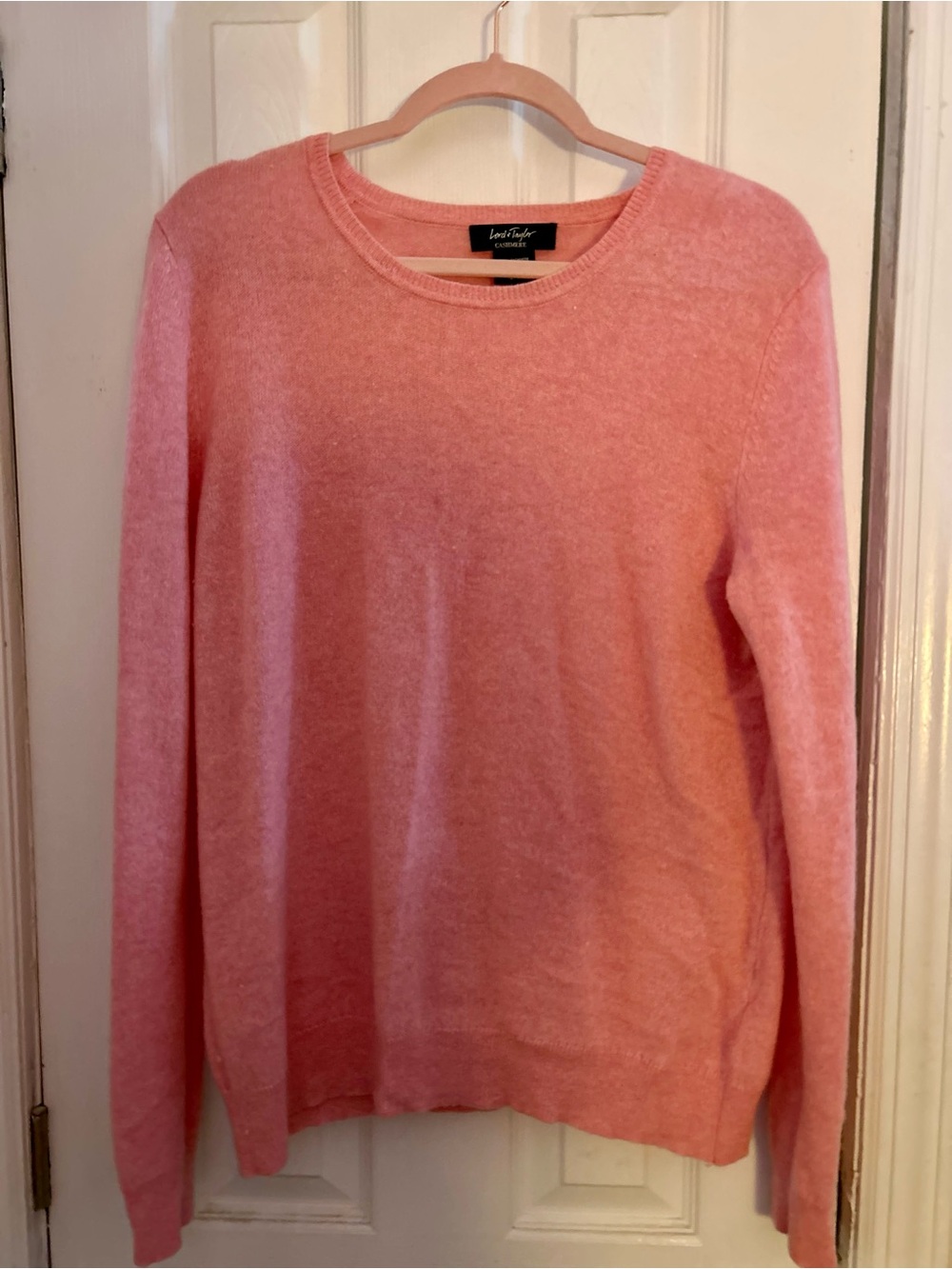 Lord and Taylor Cashmere Crewneck Sweater - Pink